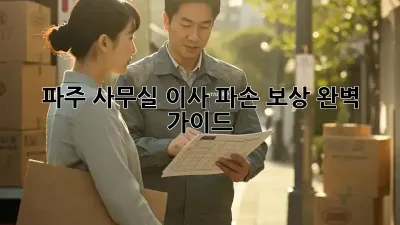 파주 사무실 이사? 파손 보상 완벽 가이드!